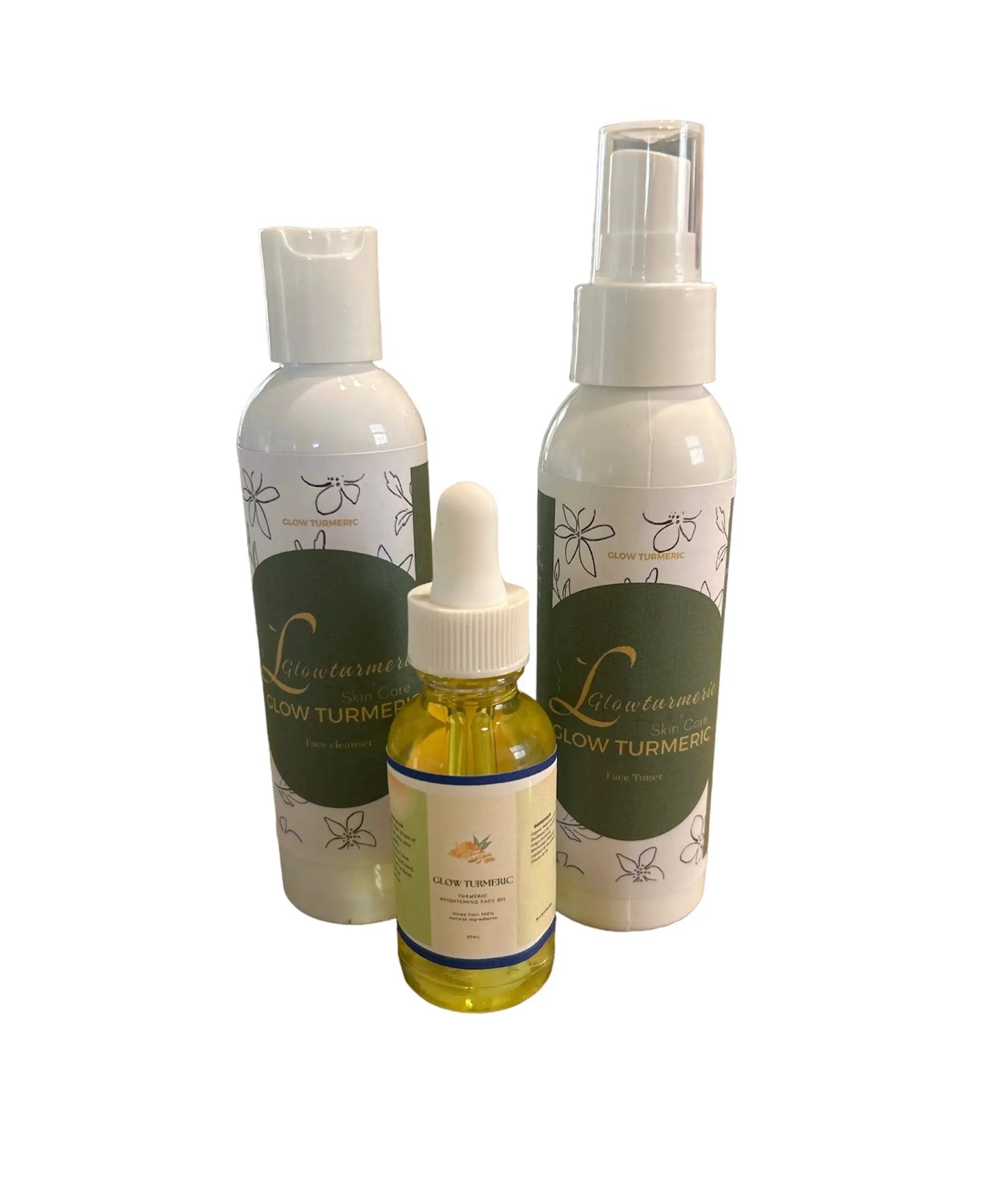 Turmeric skincare 3 piece set. Glow Turmeric